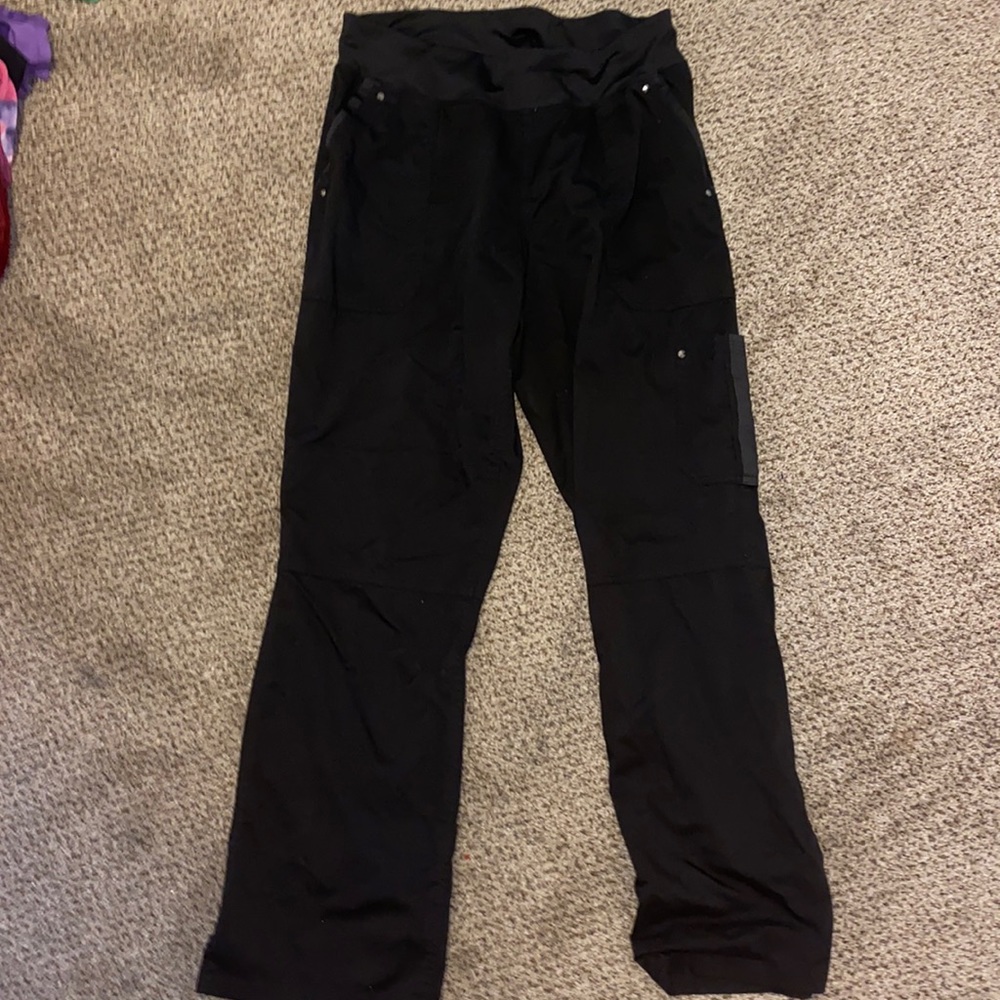 Size MEDIUM Healing Hands Black Scrub Yoga Pants
